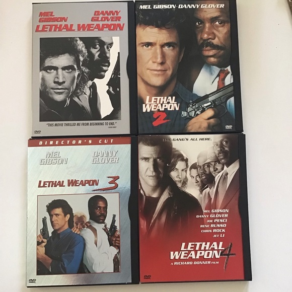 Lethal Weapon Dvd Lot Films 1 2 3 4 Mel Gibson Danny Glover Joe Pesci Chris Rock - Picture 1 of 6